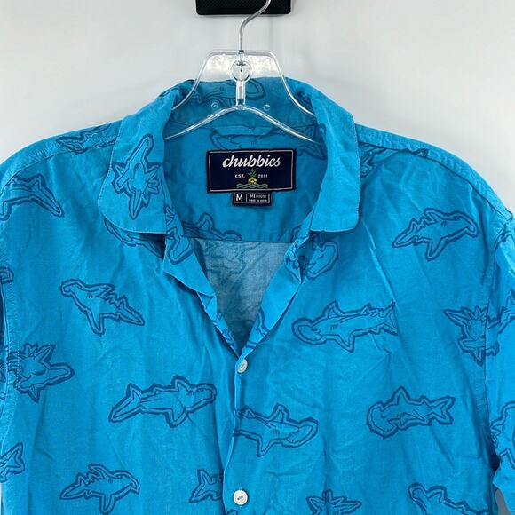 Chubbies Men's Dad Fit Short Sleeve Button Down - Hammerhead - M - NWOT - Picture 1 of 7